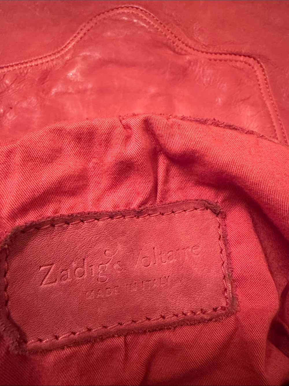 Zadig and Voltaire distressed early 2000’s pink Leather Bag - Picture 4 of 4